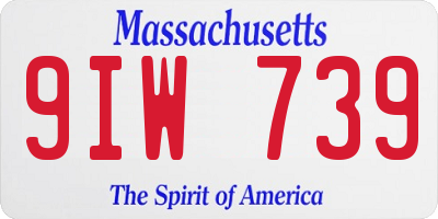 MA license plate 9IW739