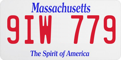 MA license plate 9IW779