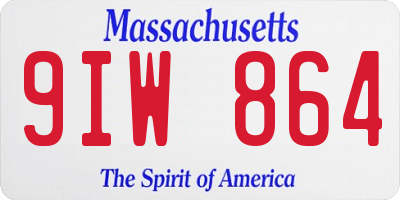 MA license plate 9IW864