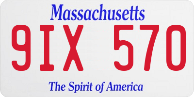 MA license plate 9IX570