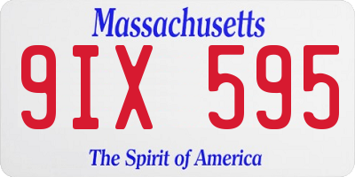 MA license plate 9IX595