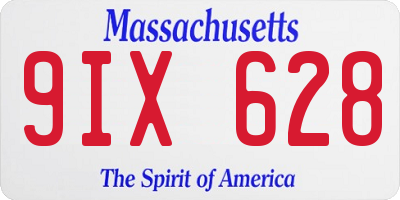 MA license plate 9IX628