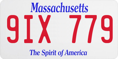 MA license plate 9IX779