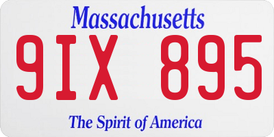 MA license plate 9IX895