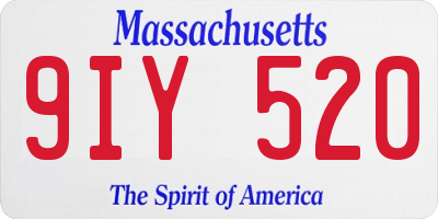MA license plate 9IY520