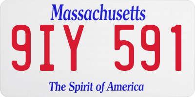 MA license plate 9IY591