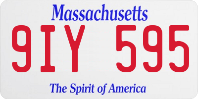 MA license plate 9IY595