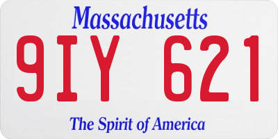MA license plate 9IY621