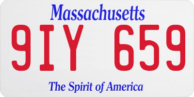 MA license plate 9IY659