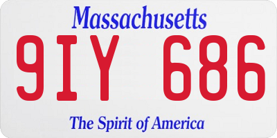 MA license plate 9IY686