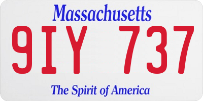 MA license plate 9IY737