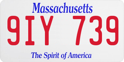 MA license plate 9IY739