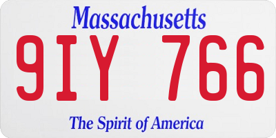 MA license plate 9IY766