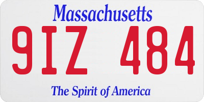 MA license plate 9IZ484