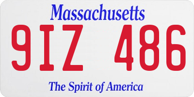 MA license plate 9IZ486