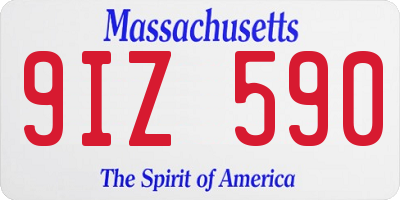MA license plate 9IZ590