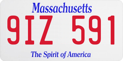 MA license plate 9IZ591