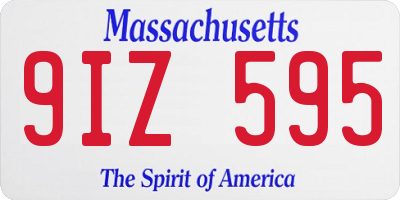 MA license plate 9IZ595