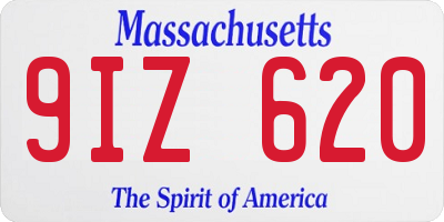 MA license plate 9IZ620