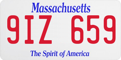 MA license plate 9IZ659