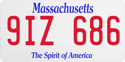 MA license plate 9IZ686