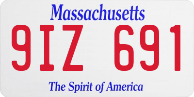 MA license plate 9IZ691
