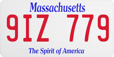 MA license plate 9IZ779