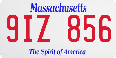 MA license plate 9IZ856