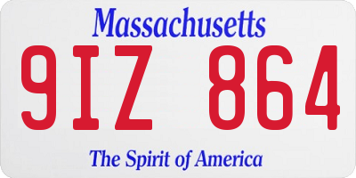 MA license plate 9IZ864