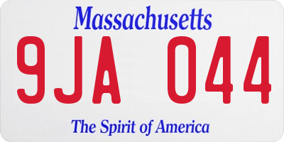 MA license plate 9JA044