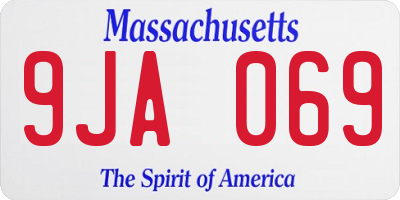 MA license plate 9JA069