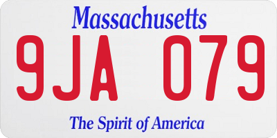 MA license plate 9JA079