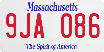 MA license plate 9JA086