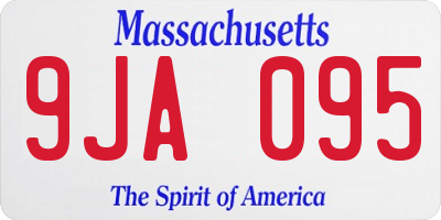 MA license plate 9JA095