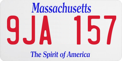MA license plate 9JA157