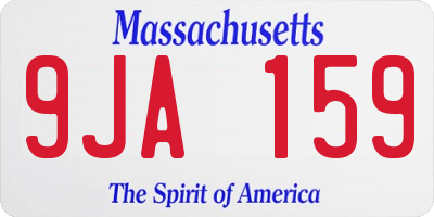MA license plate 9JA159