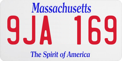 MA license plate 9JA169