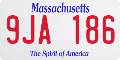 MA license plate 9JA186
