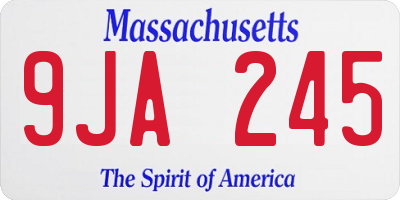 MA license plate 9JA245
