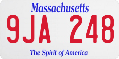 MA license plate 9JA248