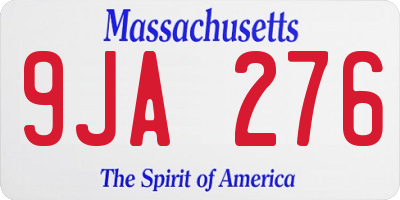 MA license plate 9JA276