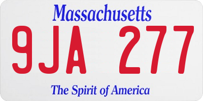 MA license plate 9JA277