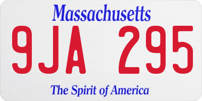 MA license plate 9JA295