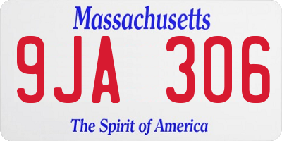 MA license plate 9JA306