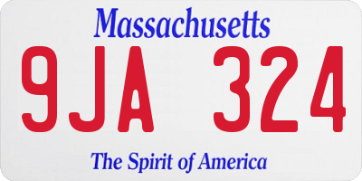 MA license plate 9JA324