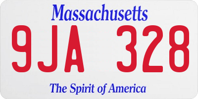MA license plate 9JA328