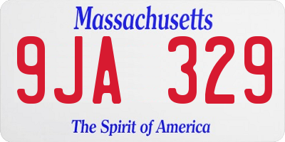 MA license plate 9JA329