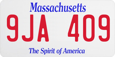 MA license plate 9JA409