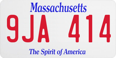 MA license plate 9JA414