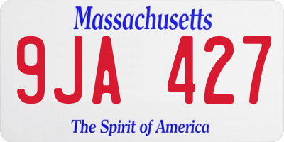 MA license plate 9JA427